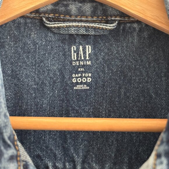 GAP Girls Classic Cotton Icon Denim Jacket, Medium Wash, Size XXL - Picture 8 of 9